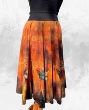 Dámská dlouhá kolová úpletová sukně,kočky